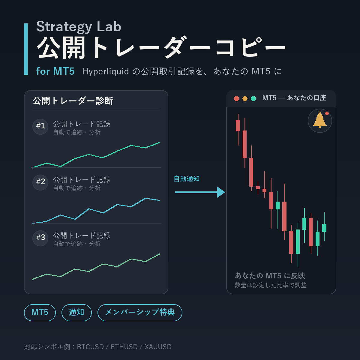 公開トレーダーコピー for MT5