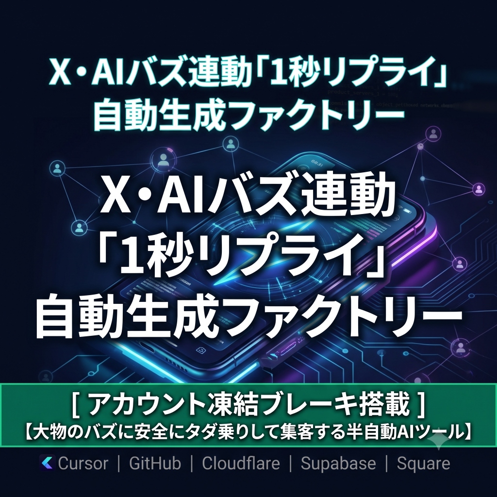 X・AIバズ連動「1秒リプライ」自動生成ファクトリー